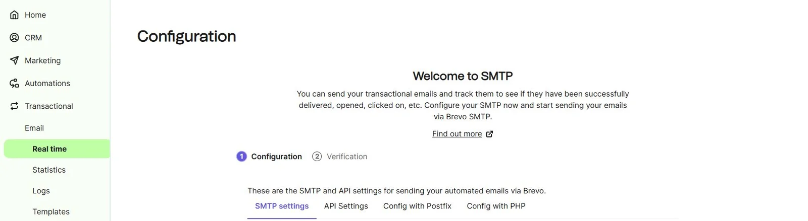 Brevo Transactional sadaļa: SMTP un API iestatījumi transakciju vēstulēm
